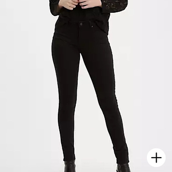 Levi’s 510 Jean’s black Sz 26x26 women’s mid-rise ankle crop skinny jeans NWT - Picture 4 of 16